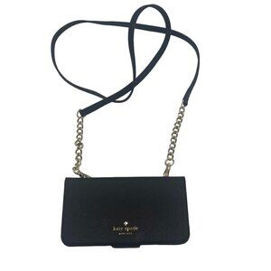 Kate Spade Saffiano Leather iPhone X Crossbody Wallet – Black